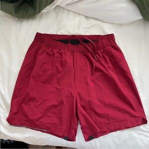 Men's Red Lululemon Lined Short